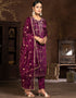 chic purple modal butti designer party wear readymade salwar suit with purple santoon 13589-acy3593 Front View